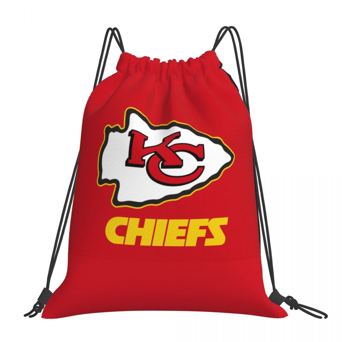 Kansas City Chiefs Red Logo Foldable Sports Gym Drawstring Bag