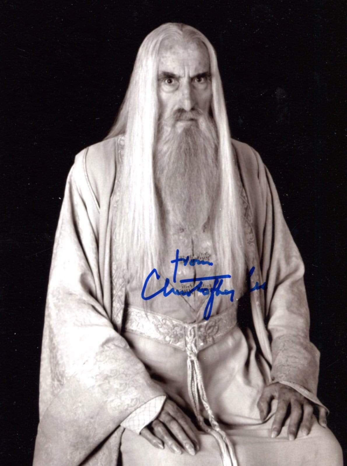 Christopher Lee (+) ACTOR - Lord of the Rings - Saruman autograph, In-Person sig