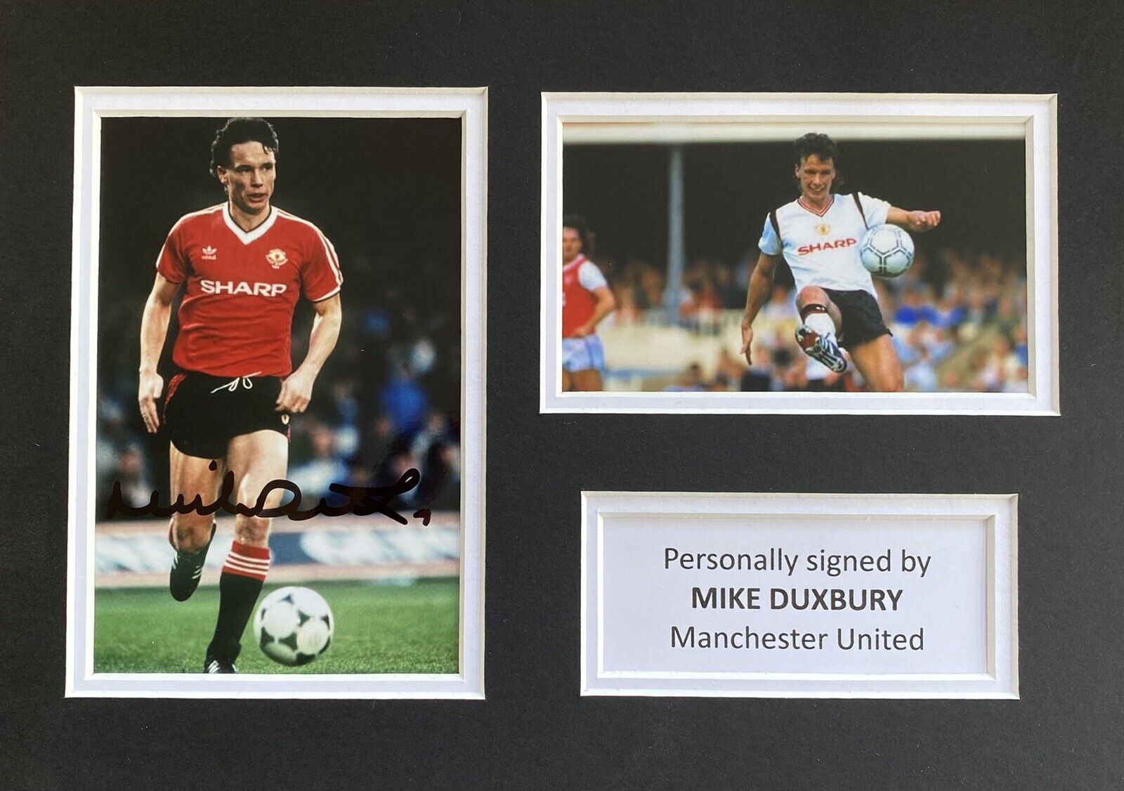 Mike Duxbury Genuine Hand Signed Manchester United Photo Poster painting In A4 Mount Display 2