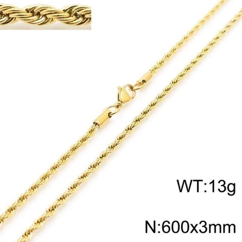 Jewelry Fashion Geometric 304 Stainless Steel 18K Gold Plated Plating Stainless Steel Necklaces