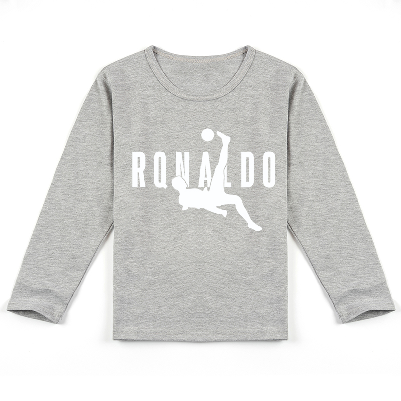 Mayoulove Ronaldo Long Sleeve Tee for Boys  Girls - Ultimate Soccer Fan Shirt, Cool Graphic Design, Perfect Gift-Mayoulove