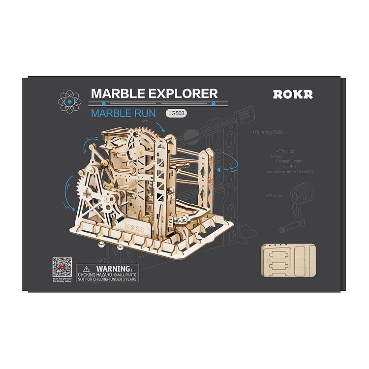 ROKR  Maquette Bois Circuit à billes Lift Coaster – Rokr Puzzle