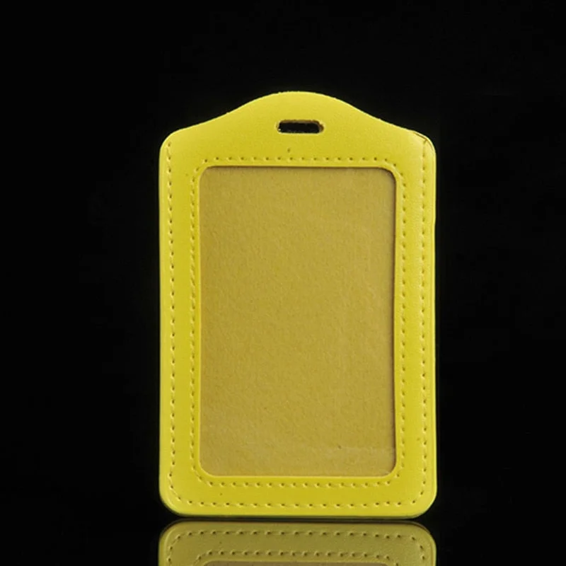 New Candy Color Card Holder Protect Cover Case Business Credit Card Work ID Card Badge Holder Office Supplies