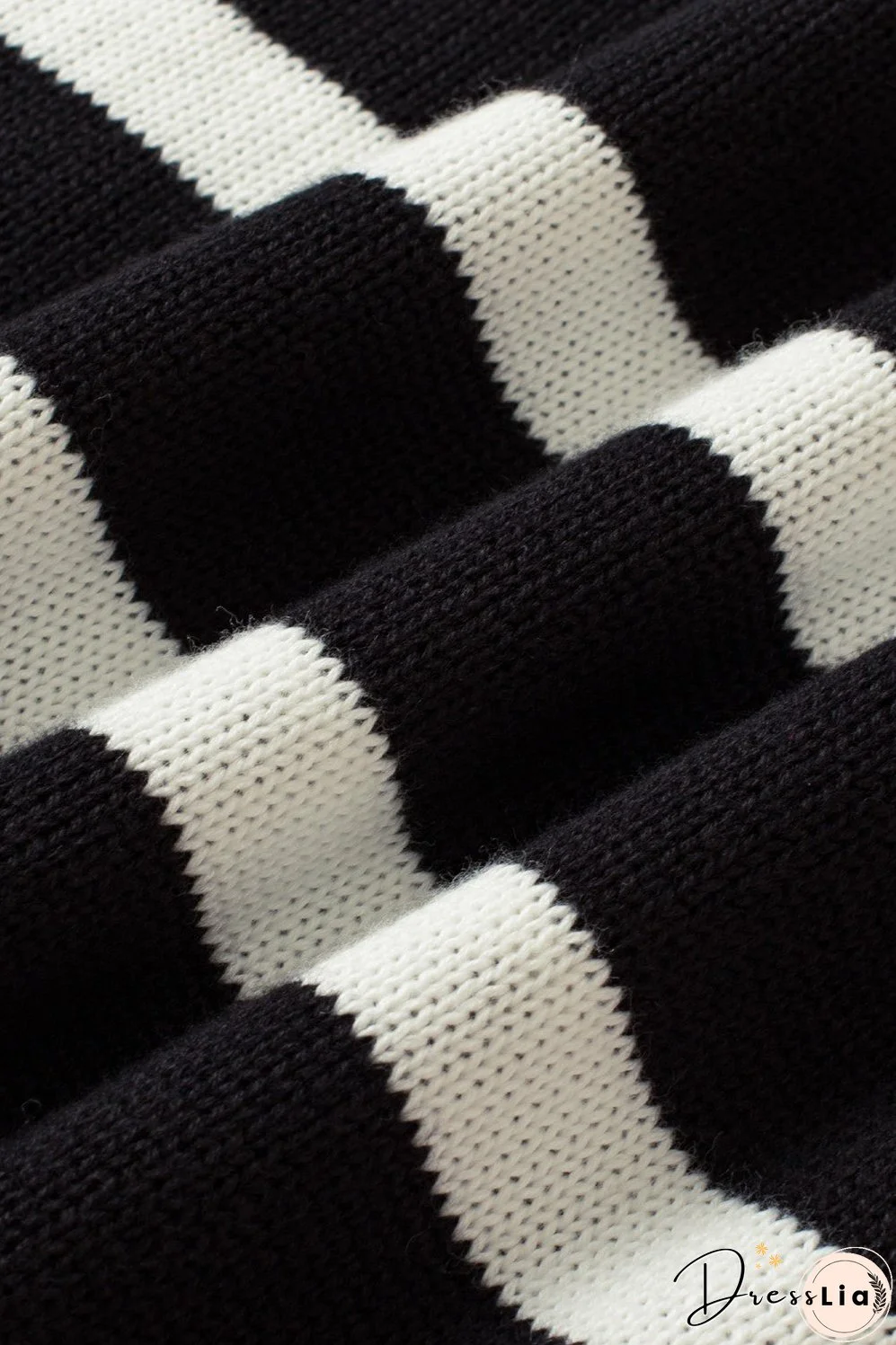 Striped Half Zip Sweater Vest