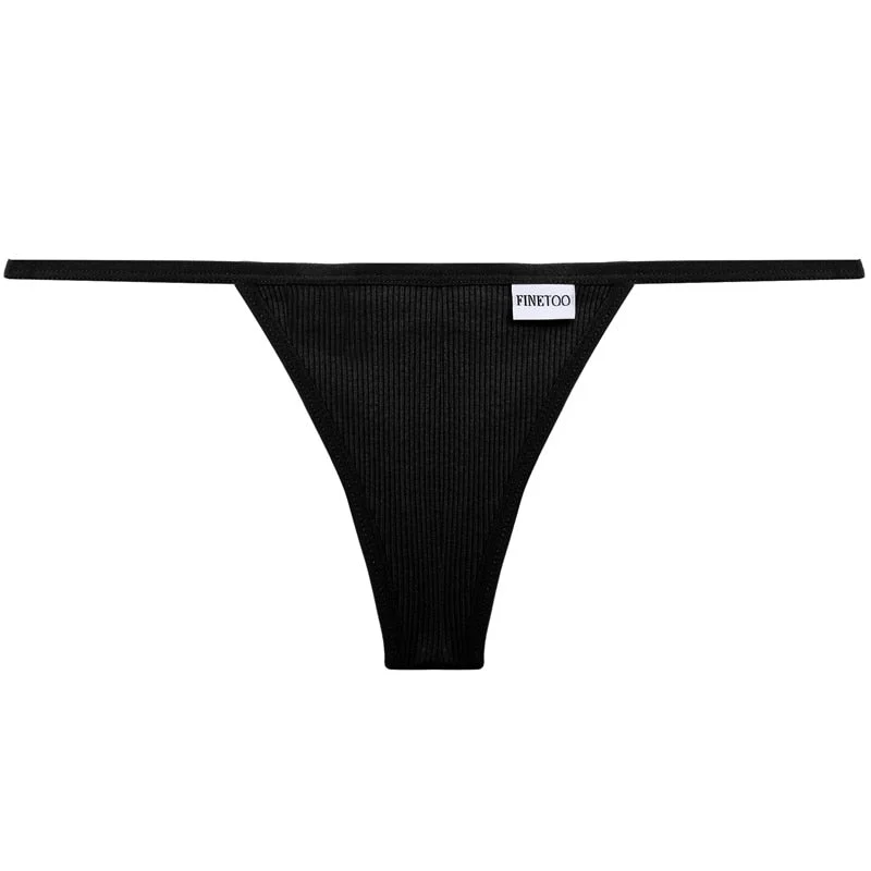 FINETOO Sexy Low-Rise Thongs for Women Female Cotton Panties Ladies Comfortable T-Back G-String Girl M-XL Intimates Lingerie New