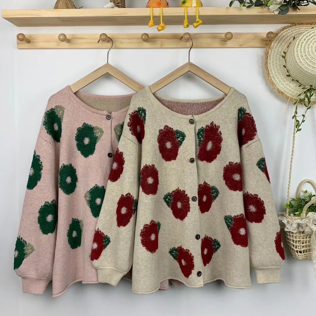 Chicfifth Sweater Women Winter Long Sleeve High Quality Autumn Vintage Top Knitted Cardigan