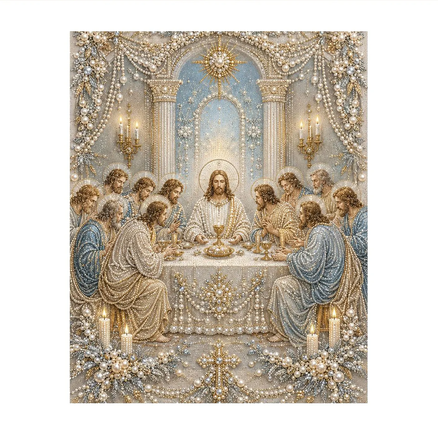 Golden Arch Last Supper - Pearls Painting