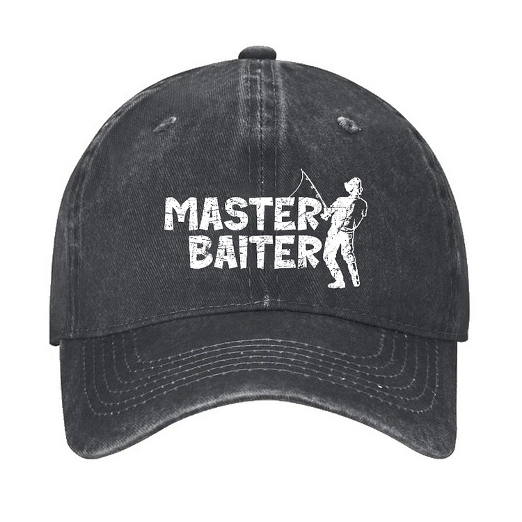 Master Baiter Fishing Funny Baseball Hat