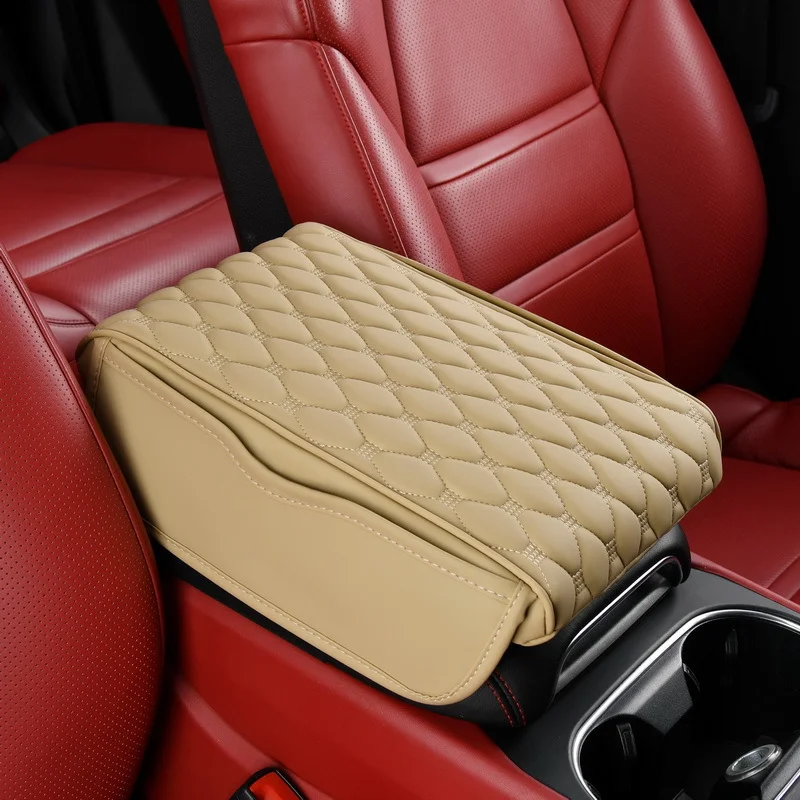 Memory Cotton Leather Car Armrest Box Pad