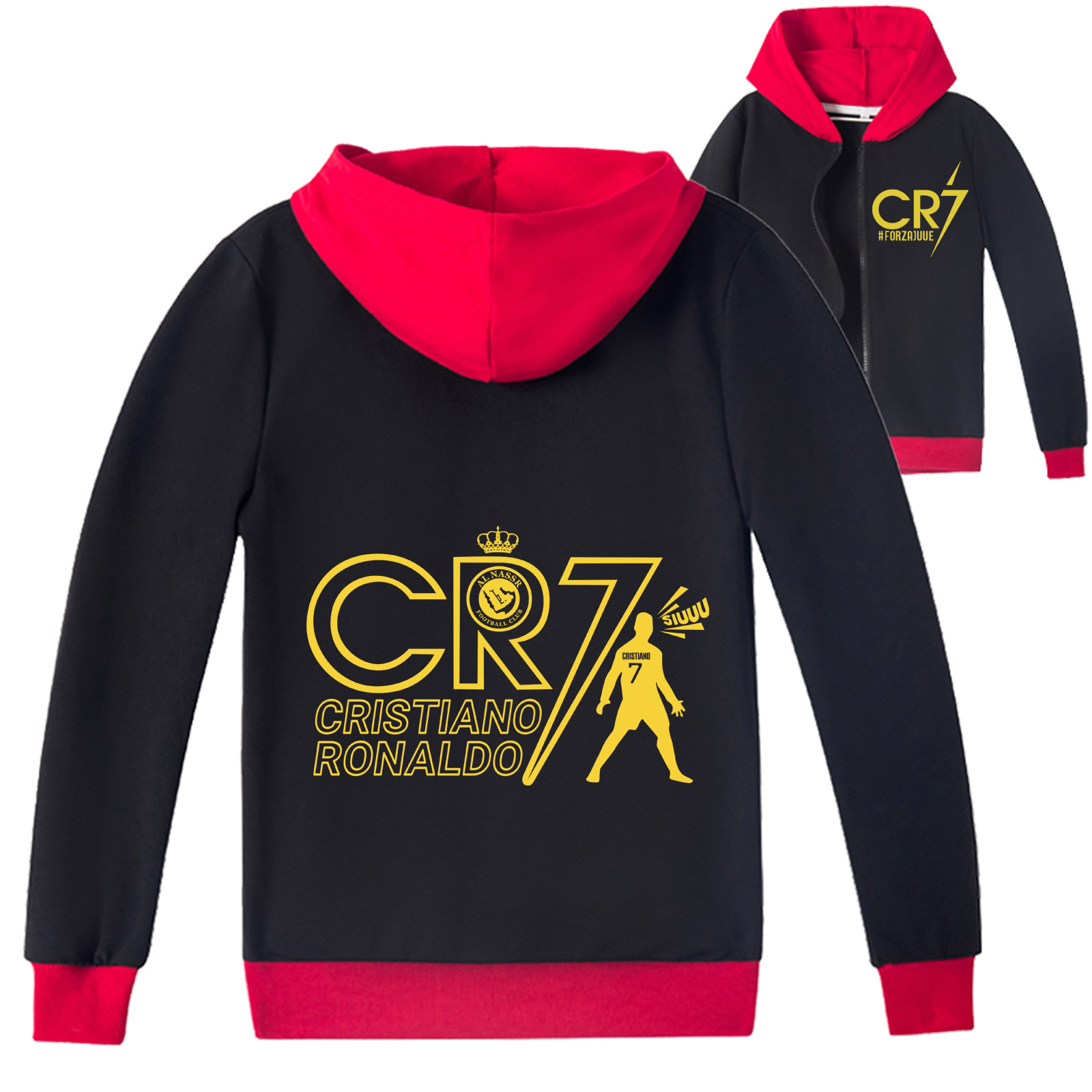 Mayoulove Kids' Cristiano Ronaldo Zip Jacket - Trendy Sportswear for Boys  Girls, Perfect Gift for Young Fans-Mayoulove