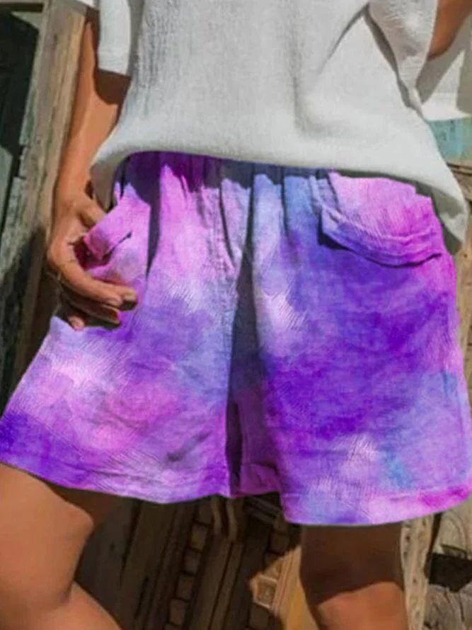 As Picture Casual Cotton-Blend Pants