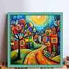 (Multi-Style) Colorful Houses-14CT/18CT Stamped/Counted Cross Stitch 40*40cm/15.75*15.75in