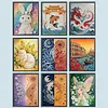 Kit de peinture en perles maison encadr&eacute; pour adultes d&eacute;butants avec cadre de 30x40cm