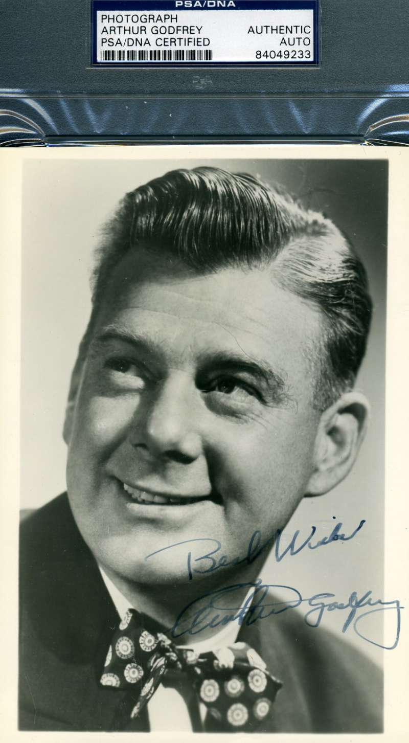 Arthur Godfrey Psa Dna Coa Hand Signed Photo Poster painting Authentic Autograph