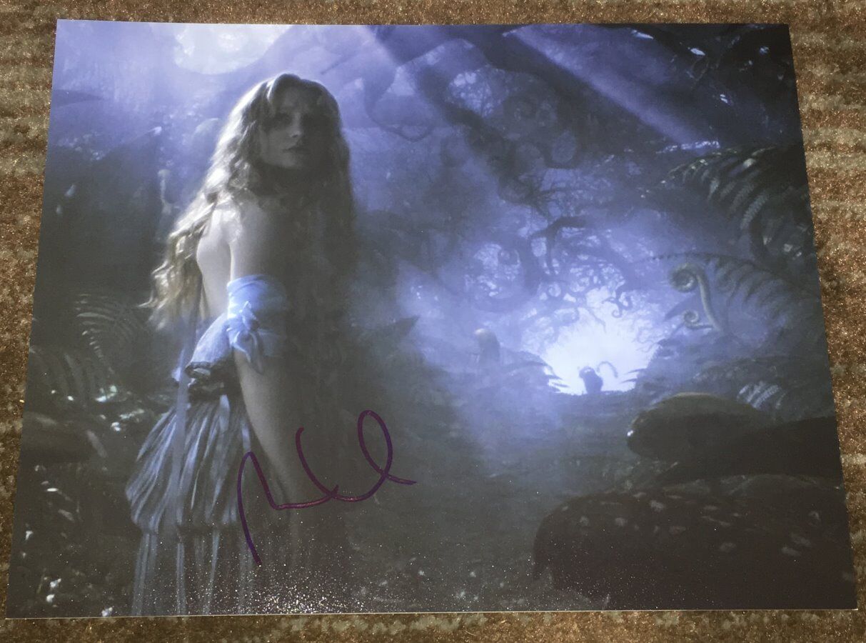 MIA WASIKOWSKA SIGNED AUTOGRAPH ALICE IN WONDERLAND 8x10 Photo Poster painting B w/EXACT PROOF