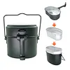 Aluminum Alloy Lunch Boxes Pot W/ Handle Metal Lunch Box for Camping and Travel