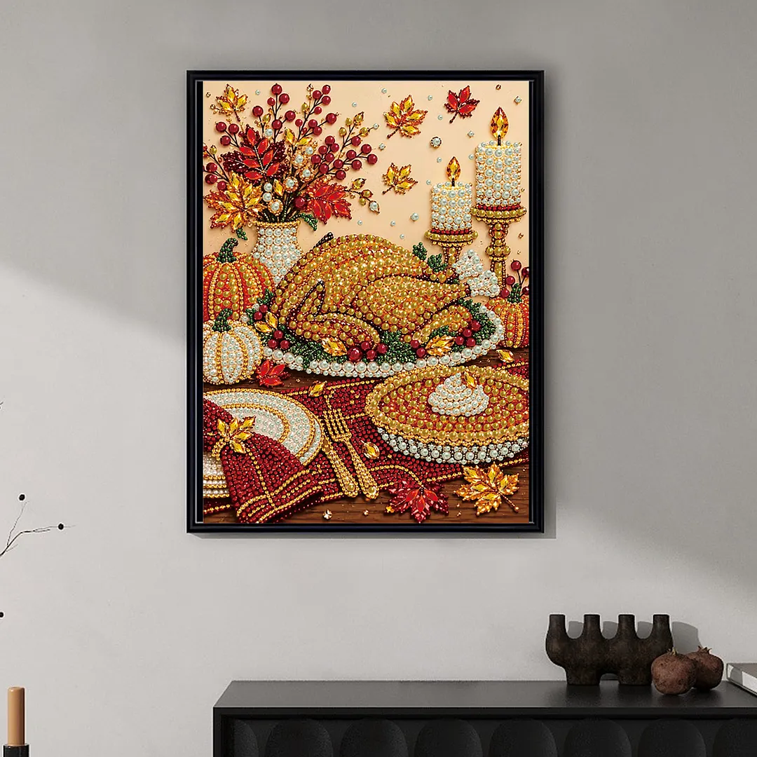 Pearl Painting Kit for Adults Thanksgiving Harvest Art
