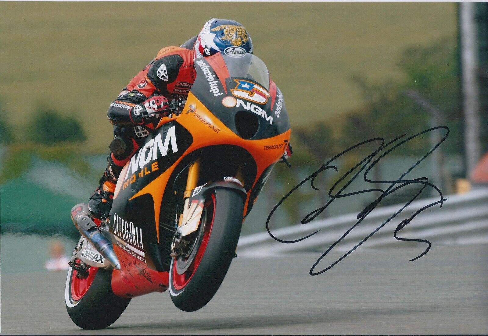 Colin EDWARDS SIGNED RARE NGM 12x8 Photo Poster painting Autograph AFTAL COA Day Of Champions