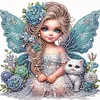 Diamond Painting-DIY Crystal Rhinestone Winged Girl