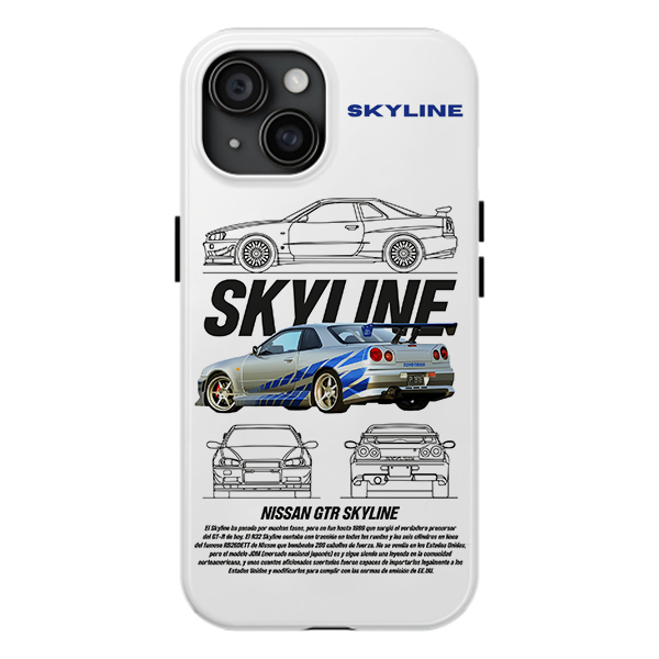 Skyline Car Design Phone Case for Auto Enthusiasts