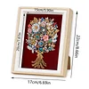 Framed Pearl Diamond Painting - Special Shaped - Colorful Bouquets (17x22cm)