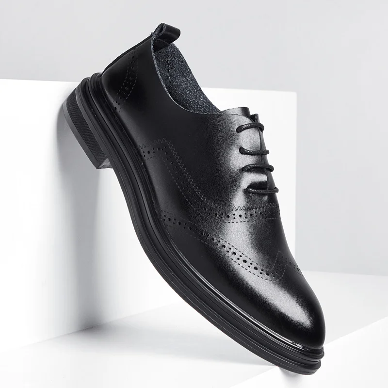 Aonga - Genuine Leather Men Dress Oxfords British Korean Style