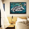 Star Wars Mechanical Spaceship-11CT Stamped Cross Stitch 60*45cm/23.62*17.72in(Big Size)