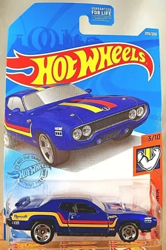Dronehint 2021 Hot Wheels #209 Muscle Mania 3/10 PLYMOUTH ROAD RUNNER Drk Blue w/RS5sp Toy