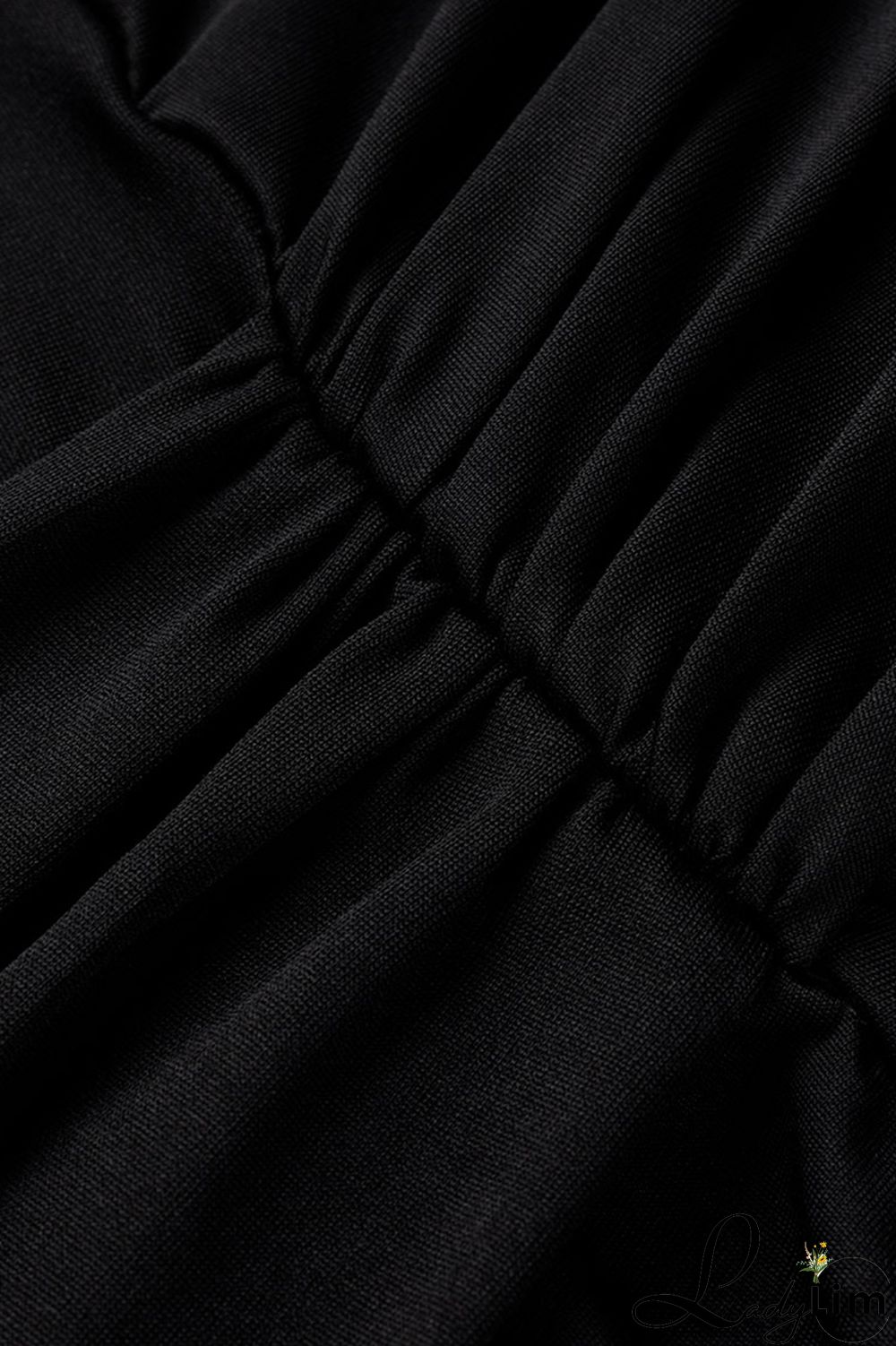 Black Fashion Sexy Plus Size Solid Patchwork V Neck Sling Dress