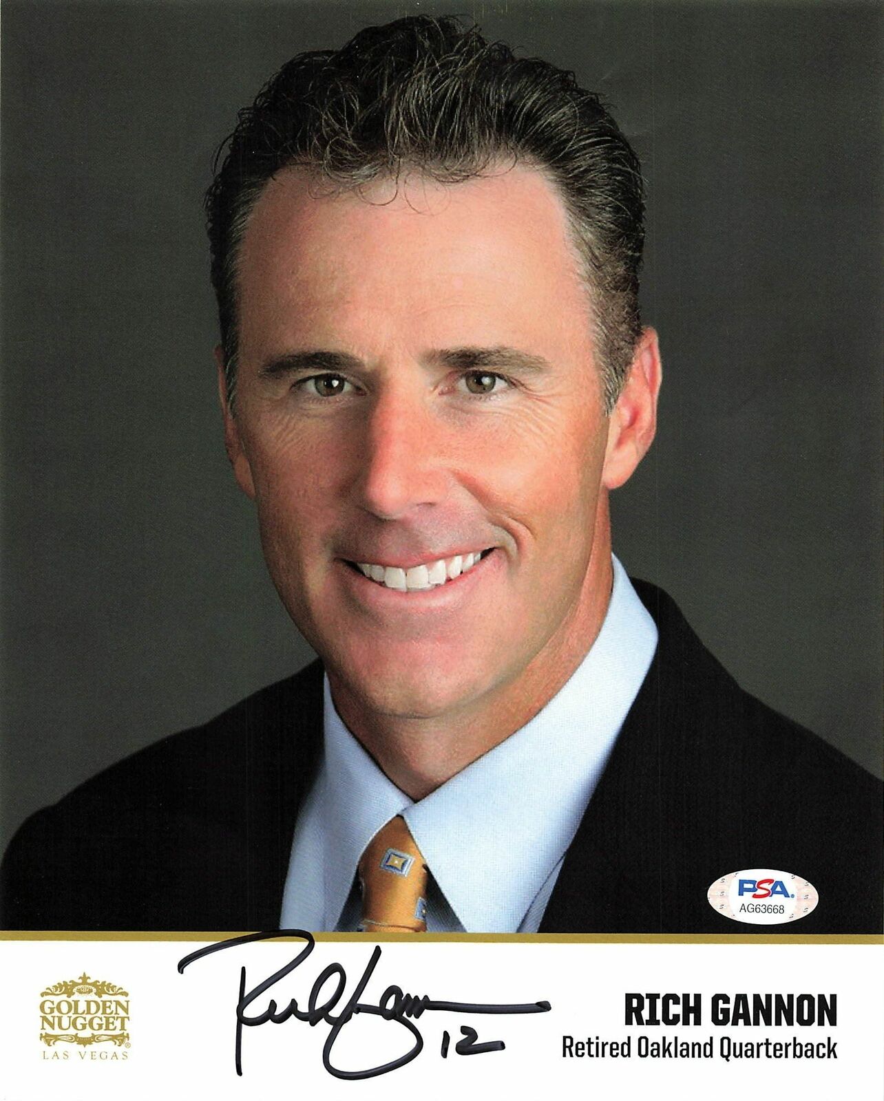 Rich Gannon signed 8x10 Photo Poster painting PSA/DNA Oakland Raiders Autographed