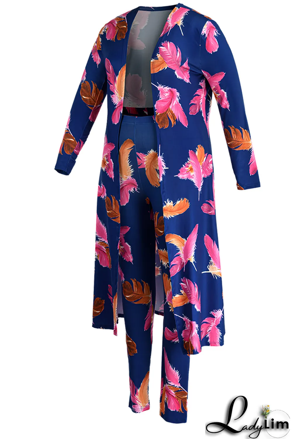 Camouflage Fashion Casual Street Vacation Print Printing cardigan Plus Size Two Pieces