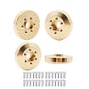 AMK 4pcs RC Brass Wheel Weights, Brass Wheel Hex Hub Adapter for 1.9in / 2.2in Beadlock Wheel Rim 1/10 RC Crawler Car Axial SCX10 Capra TRX4 TRX6 (4pcs 15mm Brass Weights)