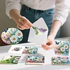 6Pcs Diamond Painting Daisies Greeting Card Set with Envelopes for Beginner Adult Holiday Gifts