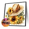 Diamond Painting-DIY Full Round Drill Sunflower Hat(40*40 CM)