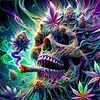 Totenschädel - Rundbohrer Diamantmalerei - 40*40cm