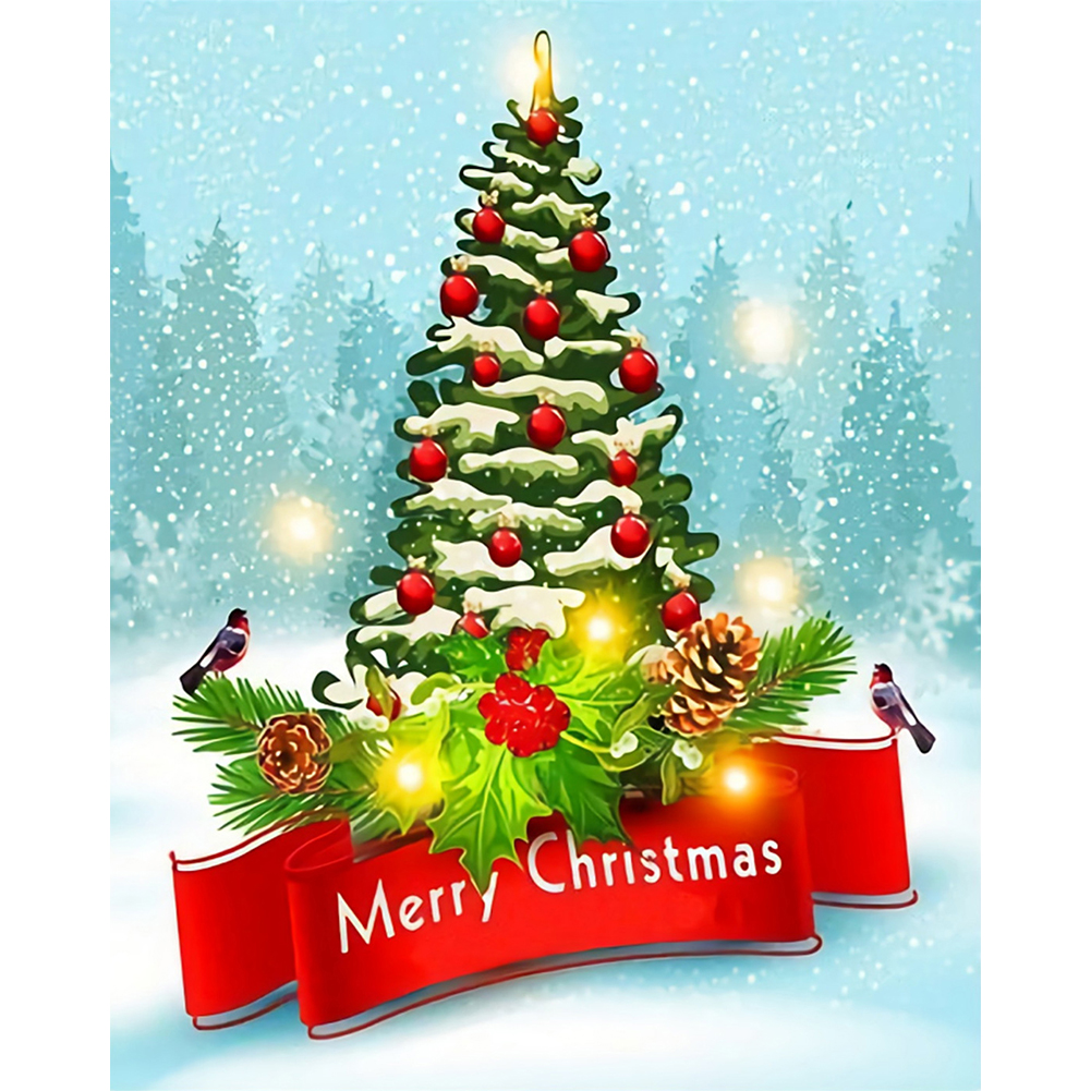 

Christmas Tree - Round Drill Diamond Painting - 30*40CM, 501 Original