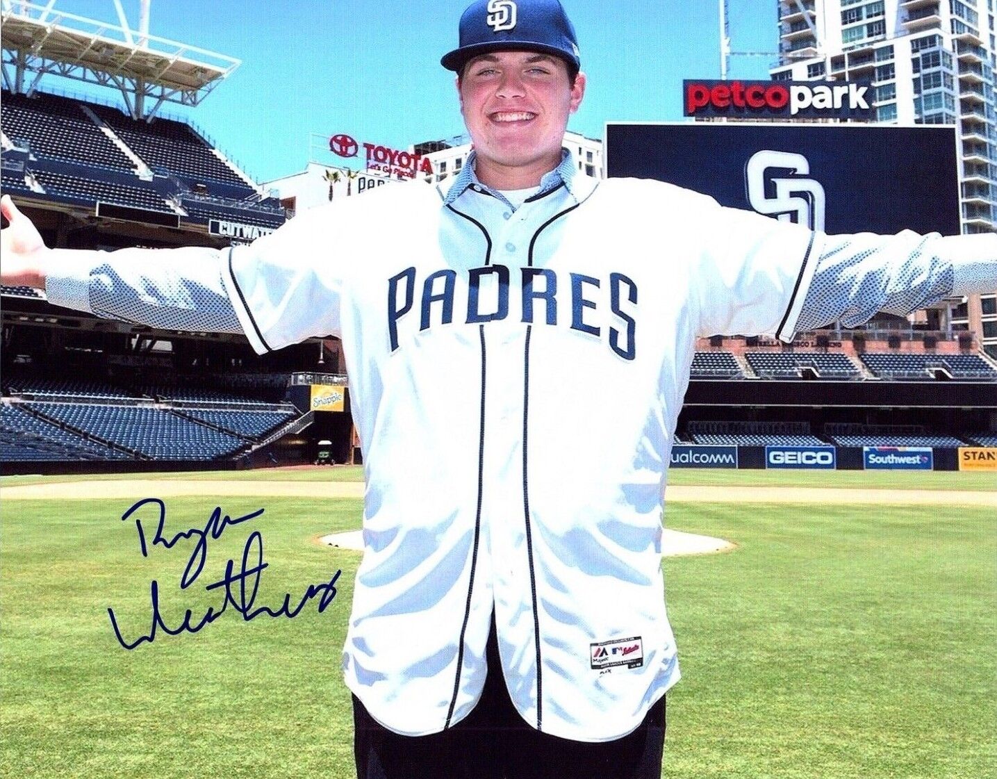 Ryan Weathers San Diego Padres autograph Signed 8x10 Photo Poster painting 2018 1st Round!