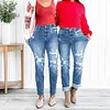 Gioiacombo&trade; Nuovi jeans strappati elasticizzati slim fit retr&ograve; da donna