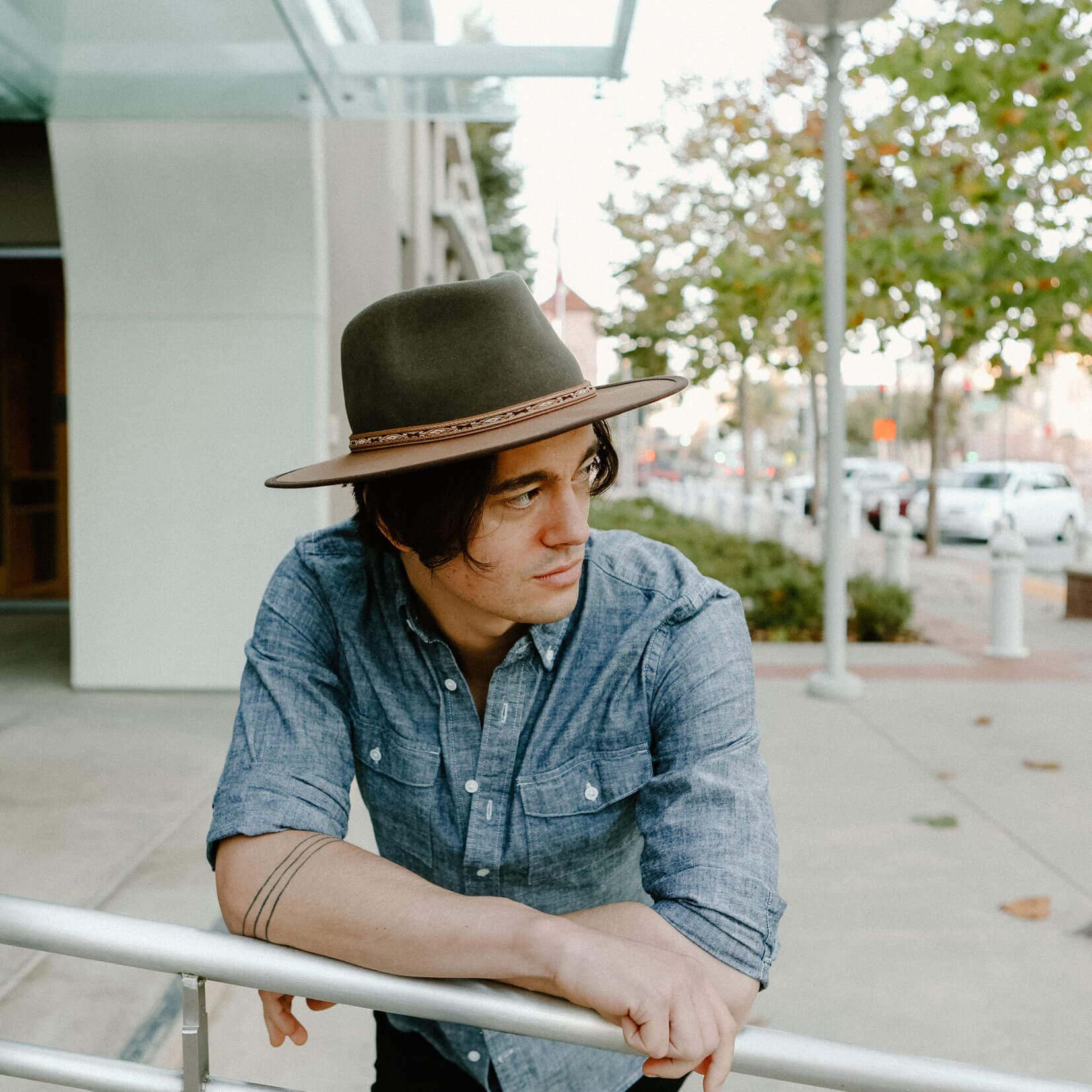 Bushwick - Mens Felt Fedora Hat - Cowboy Hat Band