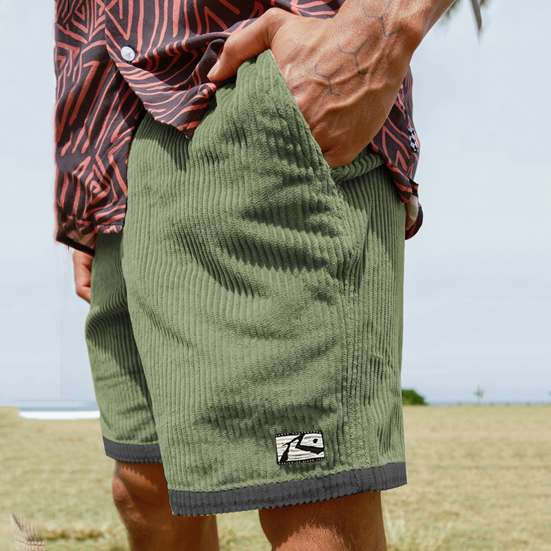 Contrasting Printed Men's Shorts / [blueesa] /