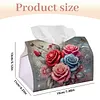 Diamond Painting PU Multicolored Roses Tissue Box Tissue Holder