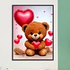Diamond Painting-DIY Full Round Drill Flower Heart Bear