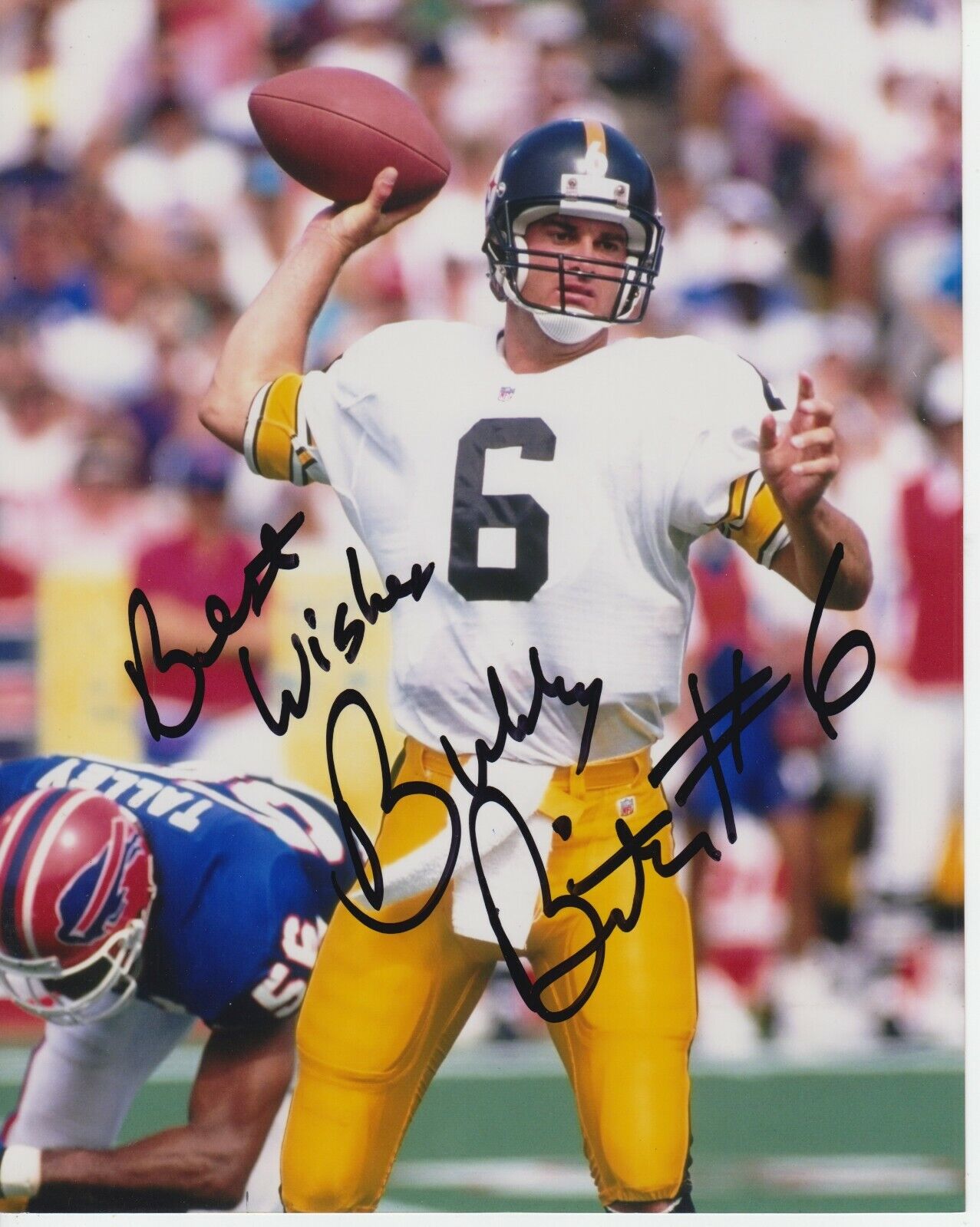 Bubby Brister 8x10 Signed Photo Poster painting w/ COA Pittsburgh Steelers #1