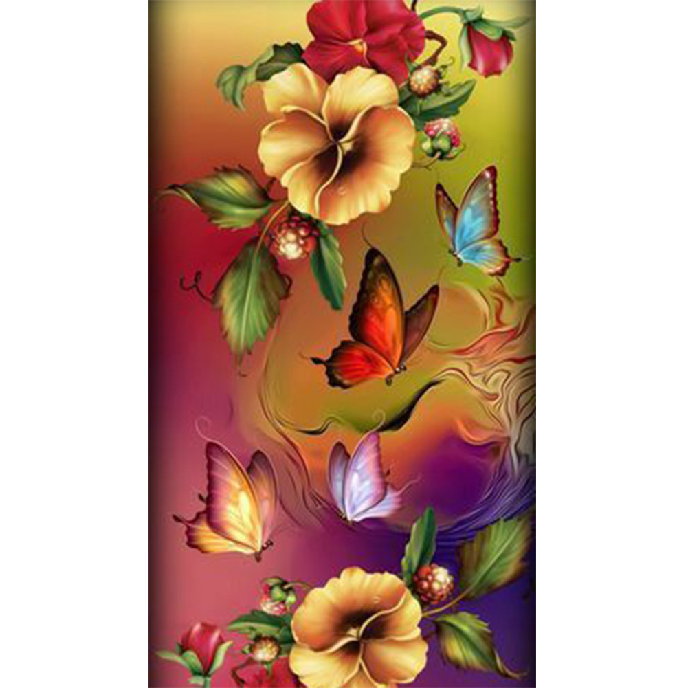 

30*60CM - Round Drill Diamond Painting - Flower (Big Size), 501 Original