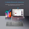 Tri-fold Wireless Bluetooth Keyboard with Touchpad Portable Thin Bluetooth Keyboard Rechargeable, Foldable, Suitable for Travel, Compatible with Laptops, Tablets, Smartphones and Windows iOS Android Systems