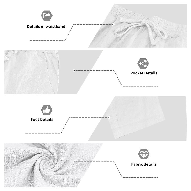 Men’s Summer Short Sleeve Shirt Set Lightweight Premium Linen Hooded Shirt & Loose Straight-Leg Pants Set