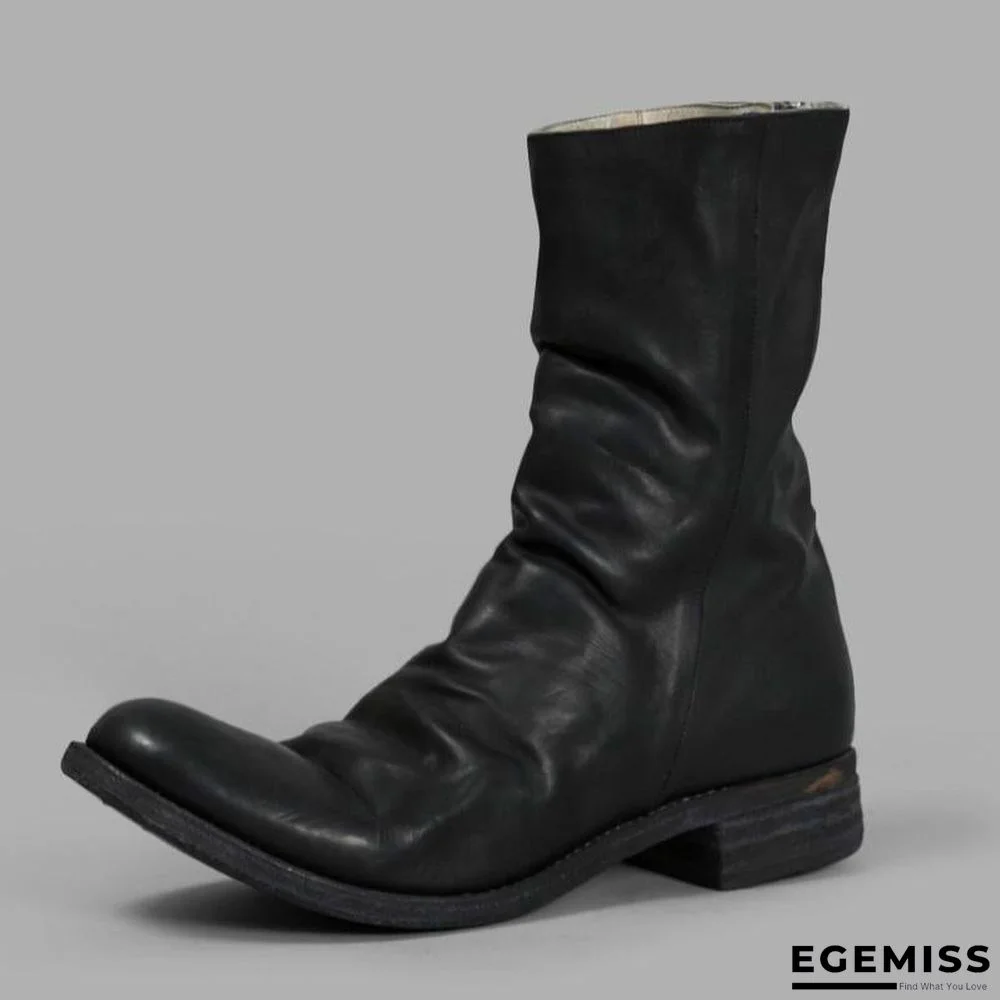 Men's Retro Handmade Leather Cowboy Boots | EGEMISS
