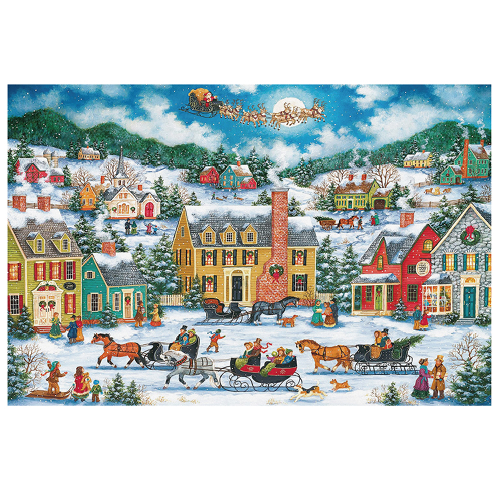 

1000pcs DIY Xmas Scenery Puzzle Game Decompression Toy Home Decor (6633), 501 Original