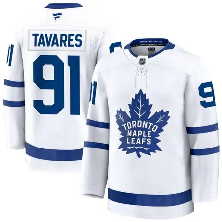 Youth Toronto Maple Leafs #91 John Tavares  White Away Player Jersey