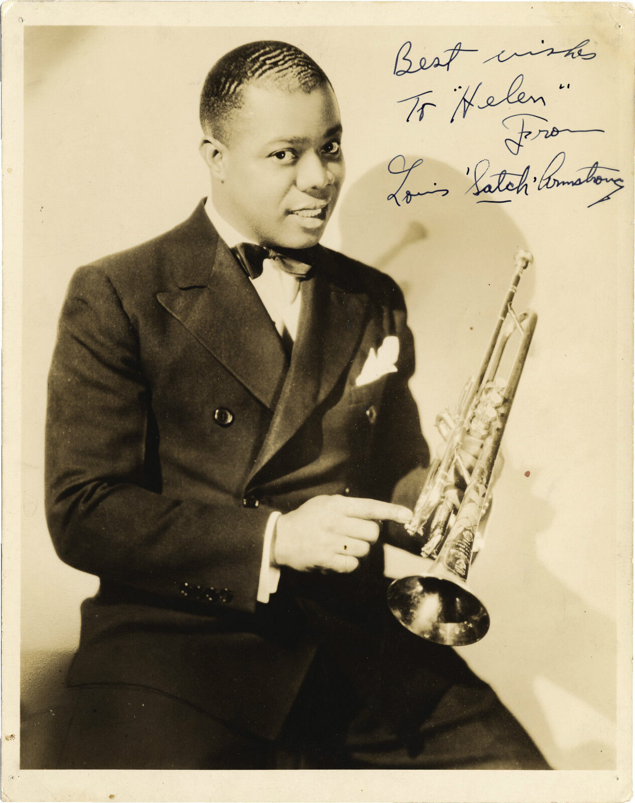 LOUIS ARMSTRONG Signed Photo Poster paintinggraph - Jazz Musician / Singer Trumpeter - Preprint